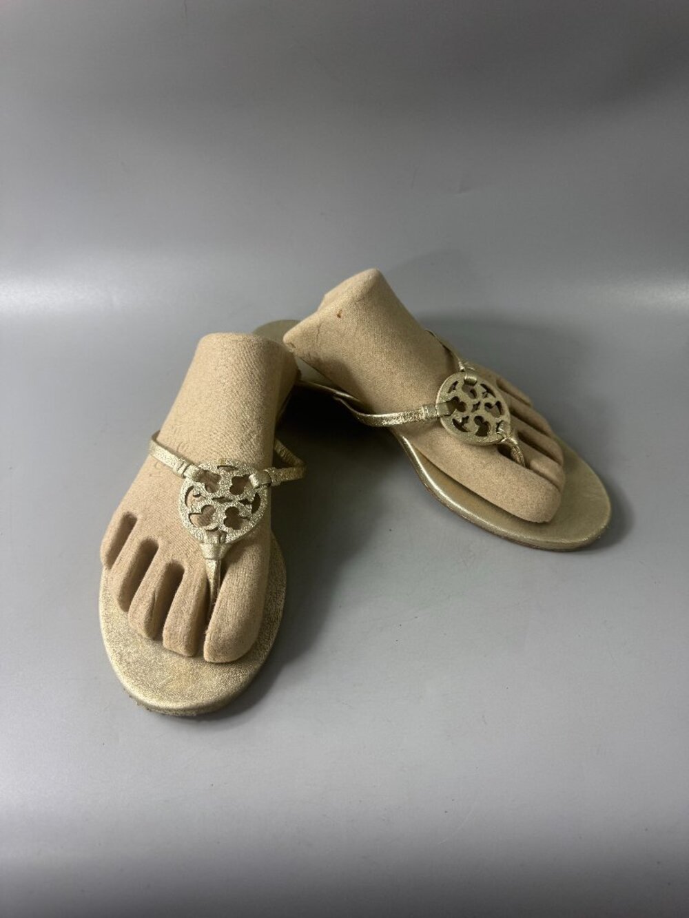 Tory Burch Shimmering Gold Sandals, Size 8 1/2